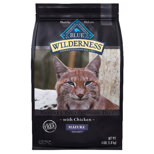 Blue Buffalo Wilderness Mature Chicken Dry Cat Food, 5lb