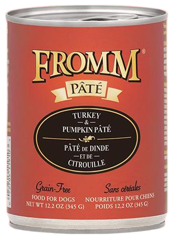 Fromm Grain Free Turkey & Pumpkin Pâté Canned Dog Food, 12.2 oz