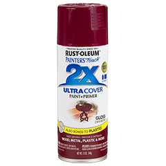 RUST-OLEUM Painter's Touch 2X Ultra Cover Spray Paint, Gloss Cranberry, 12 oz.
