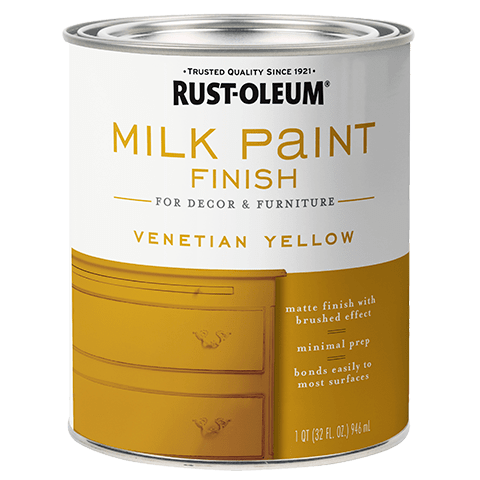 RUST-OLEUM Milk Paint Finish, Venetian Yellow, 1 quart