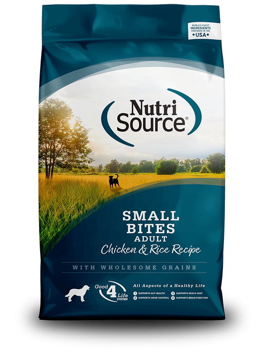 NutriSource Adult Small Bites Chicken & Rice Dry Dog Food