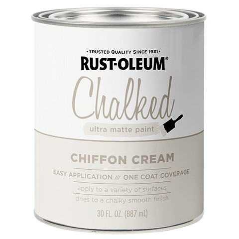 RUST-OLEUM Chalked Ultra Matte Paint, Chiffon Cream, 30 oz.