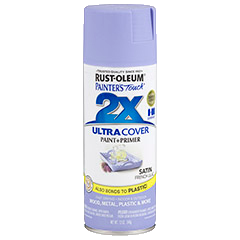 RUST-OLEUM Painter's Touch 2X Ultra Cover Spray Paint, Satin French Lilac, 12 oz.
