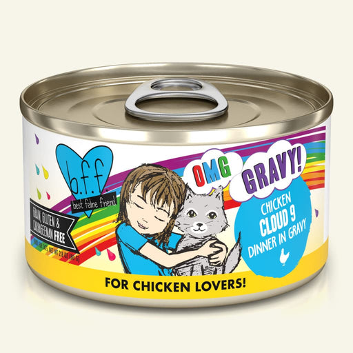Weruva BFF OMG Chicken Cloud 9 Chicken Dinner in Gravy Canned Cat Food