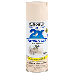 RUST-OLEUM Painter's Touch 2X Ultra Cover Spray Paint, Satin Ivory Silk, 12 oz.