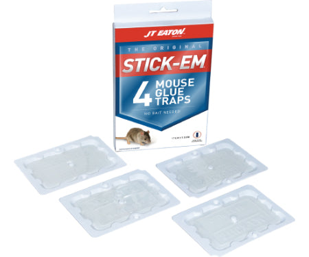 Stick-Em Mouse Glue Trap, 4 pack