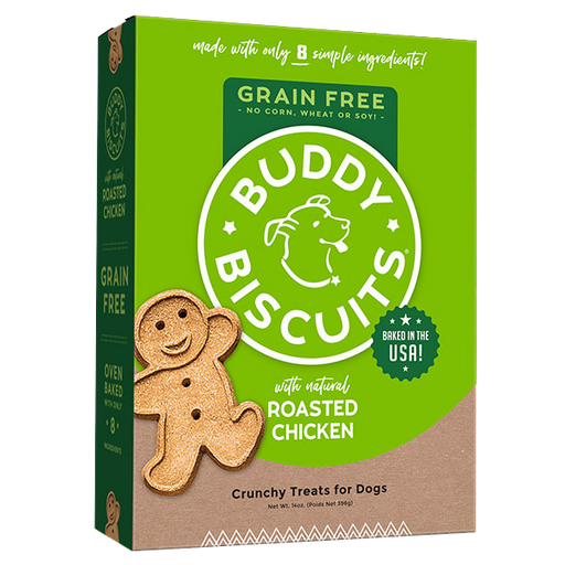 Cloud Star Buddy Biscuits Grain Free Oven Baked Roasted Chicken Crunchy Dog Treats, 14oz