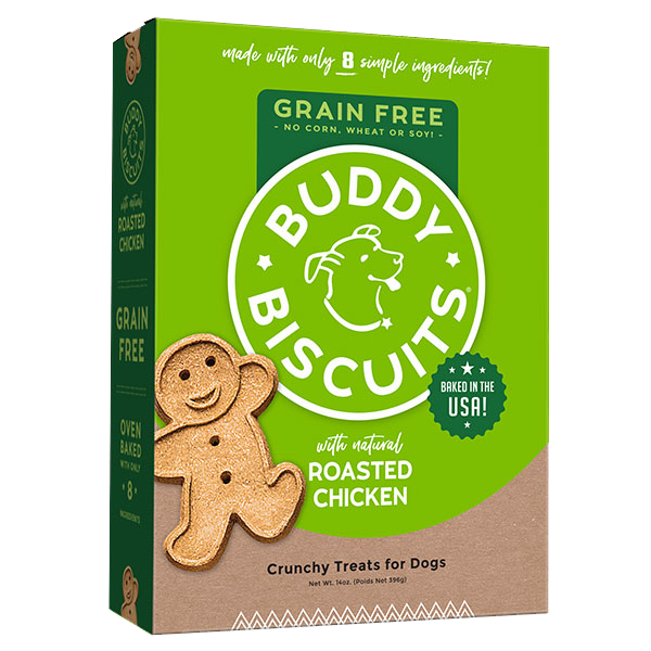 Cloud Star Buddy Biscuits Grain Free Oven Baked Roasted Chicken Crunchy Dog Treats, 14oz