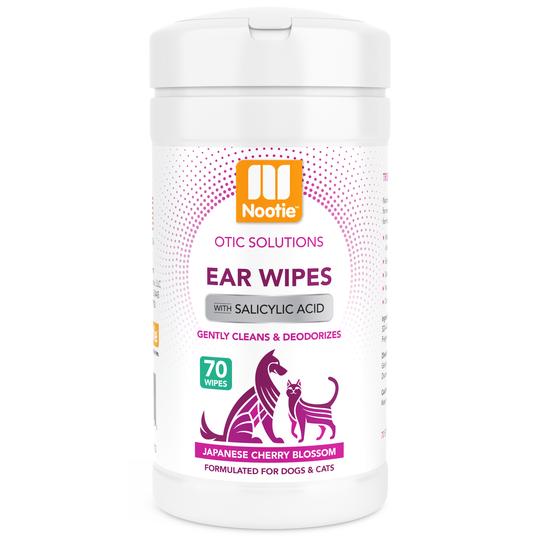Nootie Ear Wipes with Salicylic Acid, Japanese Cherry Blossom, 70 count