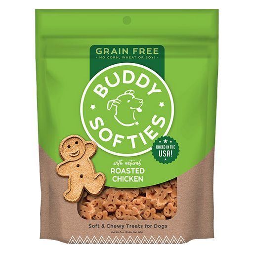 Cloud Star Buddy Biscuits Grain Free Soft and Chewy Roasted Chicken Dog Treats, 5oz