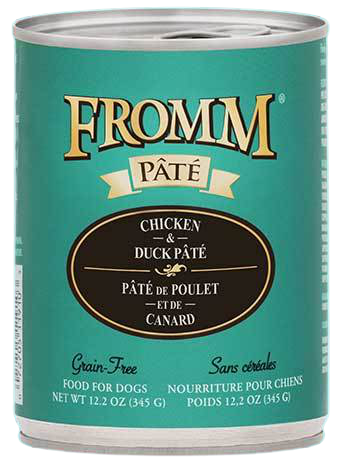 Fromm Grain Free Chicken & Duck Pâté Canned Dog Food, 12.2 oz