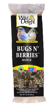 Wild Delight Bugs N Berry Bird Food Block, 12oz