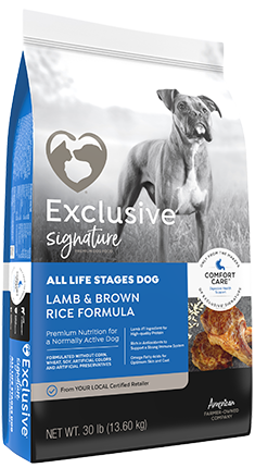 Exclusive® Signature All Life Stages Lamb & Brown Rice Formula With Comfort Care™