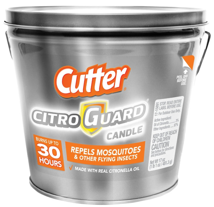 Cutter Citro Guard Candle, Citronella, 17 Oz Bucket