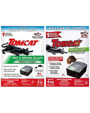 Tomcat® Rat and Mouse Killer Disposable Bait Station - Includes 4oz Bait