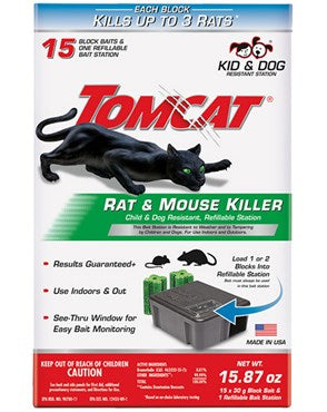 Tomcat® Rat and Mouse Killer Refillable Bait Station - Includes 15 Baits