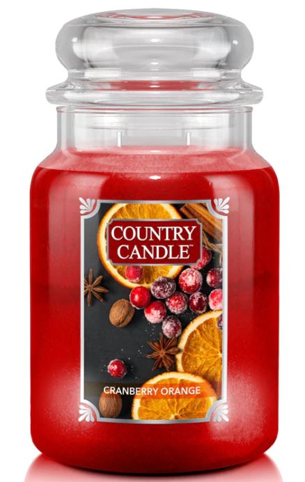 Country Candle by Kringle, Cranberry Orange, 2-wick Jars