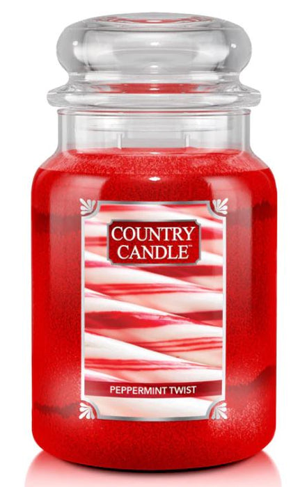 Country Candle by Kringle, Peppermint Twist, 2-wick Jars