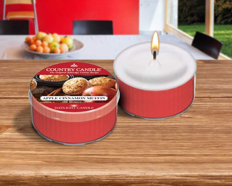 Country Candle by Kringle, Apple Cinnamon Muffin, Single Daylight