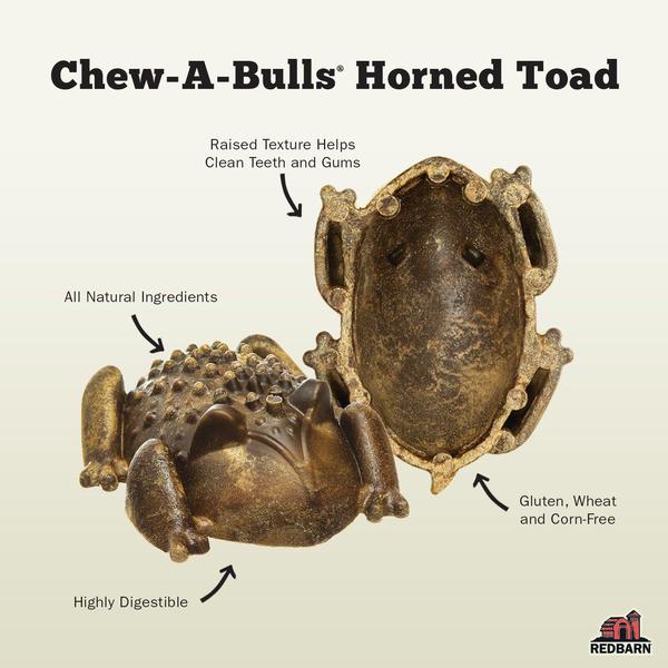 Redbarn Naturals Chew-A-Bulls® Horned Toad Dental Dog Treat - Large, 4"