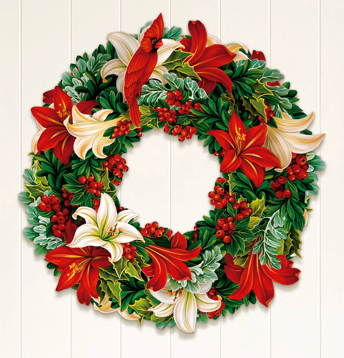 Winter Joy Wreath, Pop-up Greeting Card