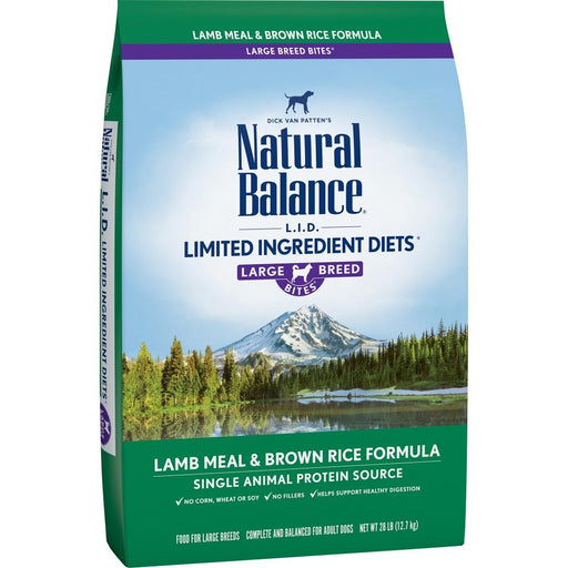 Natural Balance L.I.D. Limited Ingredients Diet Lamb & Brown Rice Large Breed Bites Dry Dog Food