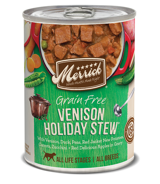 Merrick Grain Free Venison Holiday Stew Canned Dog Food