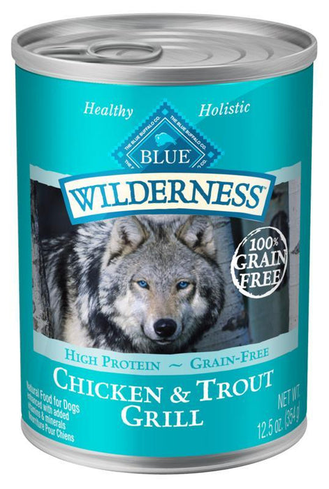 Blue Buffalo Wilderness Grain Free Trout & Chicken Canned Dog Food