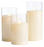 Flameless LED Candles in Clear Glass Cylinders - Set of 3