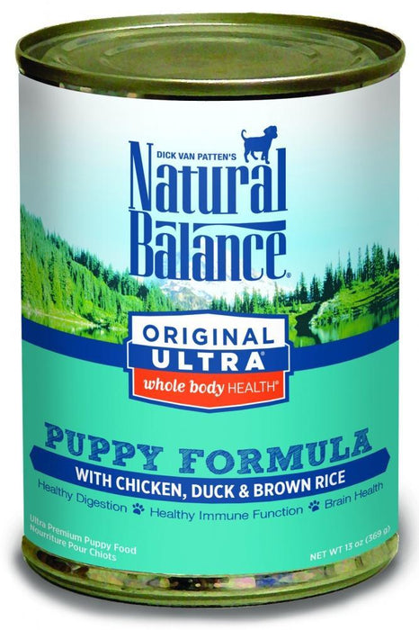 Natural Balance Original Ultra Whole Body Health Chicken, Duck and Brown Rice Puppy Formula Canned Dog Food