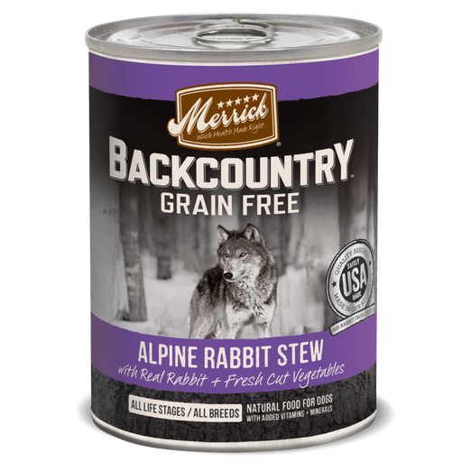 Merrick Backcountry Grain Free Alpine Rabbit Stew Canned Dog Food