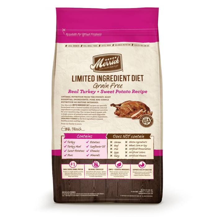 Merrick Limited Ingredient Diet Grain Free Real Turkey & Chickpeas Recipe Dry Dog Food