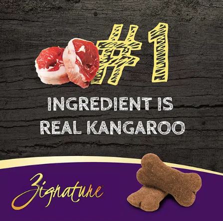 Zignature Ziggy Bar Kangaroo Formula Dog Biscuit Dog Treats, 12oz