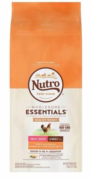 Nutro Wholesome Essentials Small Breed Adult Weight Management Chicken, Whole Brown Rice and Sweet Potato Dry Dog Food