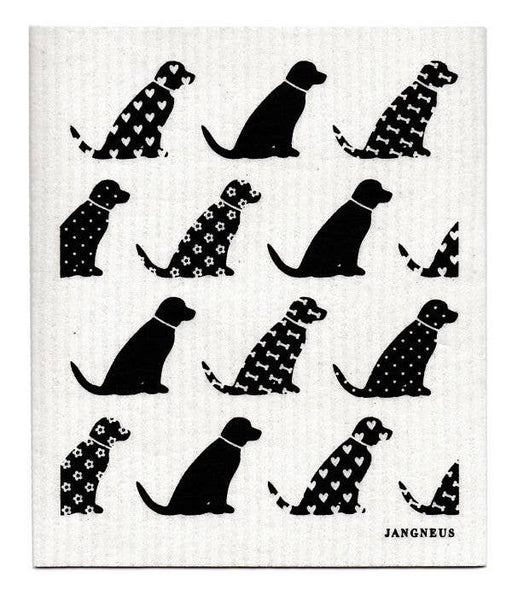 Swedish Dishcloth - Dogs - Black