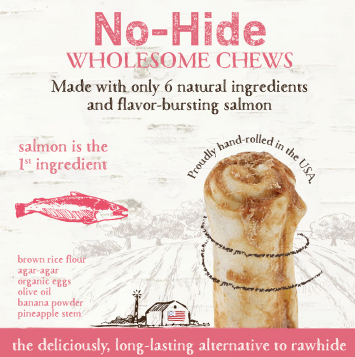 Earth Animal Salmon No-Hide® Wholesome Dog Chews- Medium, 7"