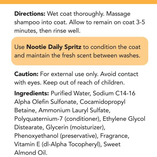 Nootie Moisturizing Vitamin E & Almond Oil Pet Shampoo, Warm Vanilla Cookie, 16oz