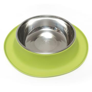 Messy Mutts Single Silicone Feeder with Stainless Bowl, 6 cups