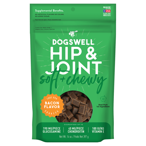 Dogswell Hip & Joint Soft & Chewy Treats, Bacon, 14oz