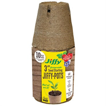 Jiffy® Peat Pot, 3" Round - 10 pack