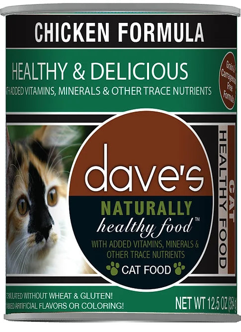 Dave's Naturally Healthy Chicken Formula Canned Cat Food12.5 oz