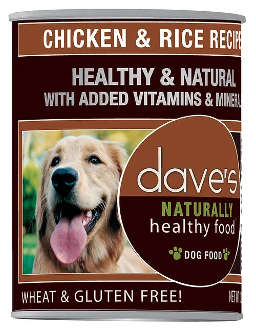 Dave's Naturally Healthy Chicken & Rice Recipe Canned Dog Food 13.2 oz