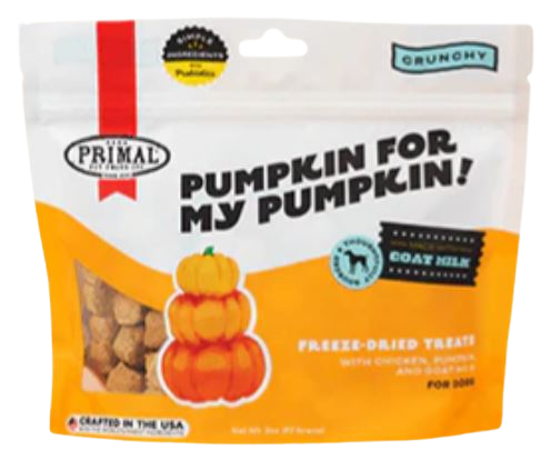 Primal Pumpkin For My Pumpkin Chicken, Pumpkin & Goat Milk Freeze-Dried Dog Treats, 2oz