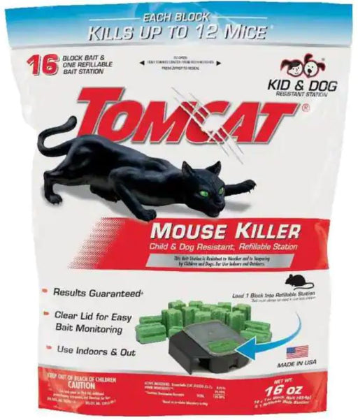 Tomcat® Mouse Killer Refillable Bait Station - Includes 16 Baits