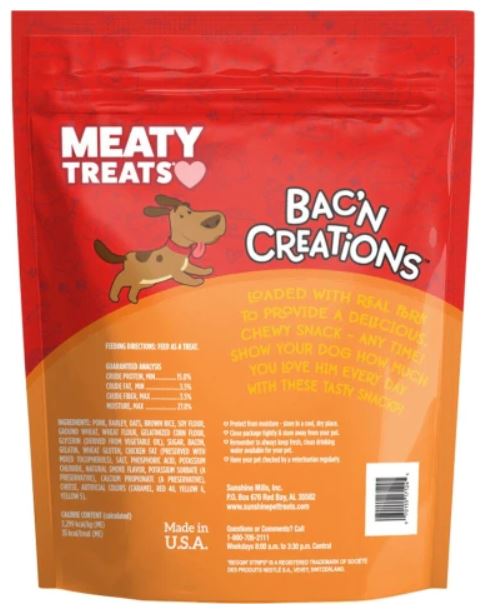 Triumph Meaty Treats Bac'n Creations Bacon & Cheese Dog Treats, 40oz