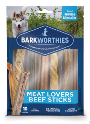 Barkworthies Meat Lovers Assortment Dog Chews, 10 Pack