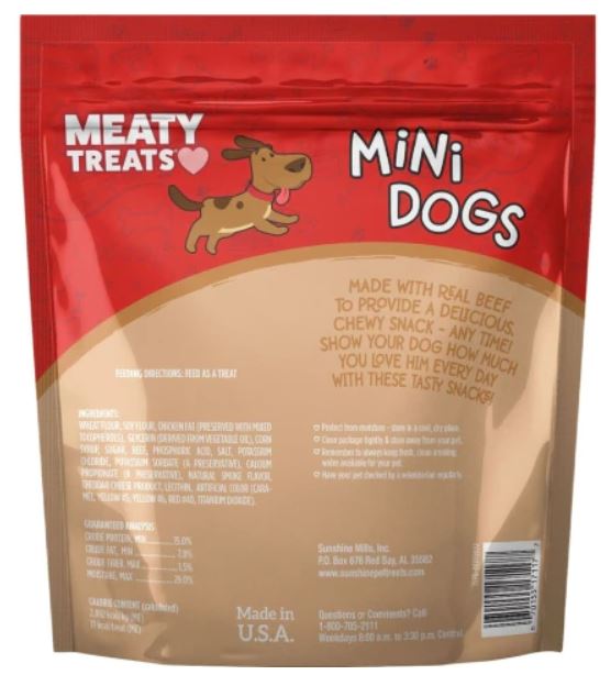 Triumph Meaty Treats Mini Dogs Beef & Cheese Dog Treats, 25oz