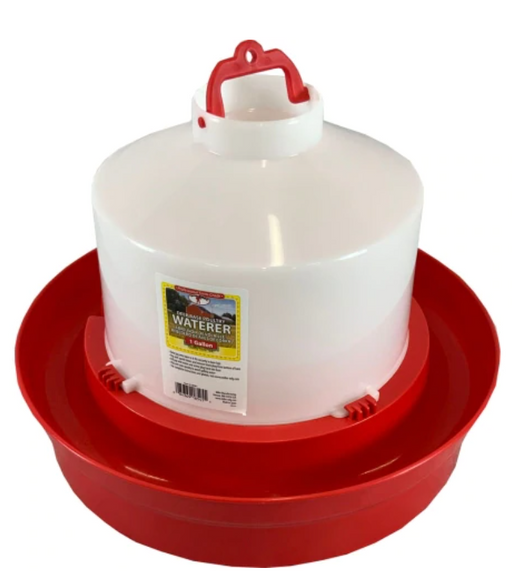 Deep Base Plastic Poultry Waterer - 3 sizes available