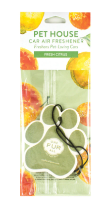 Pet House Car Air Freshener, Fresh Citrus
