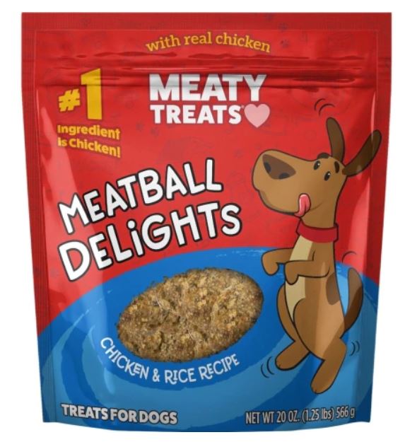 Triumph Meaty Treats Meatball Delights Chicken & Rice Dog Treats, 20oz